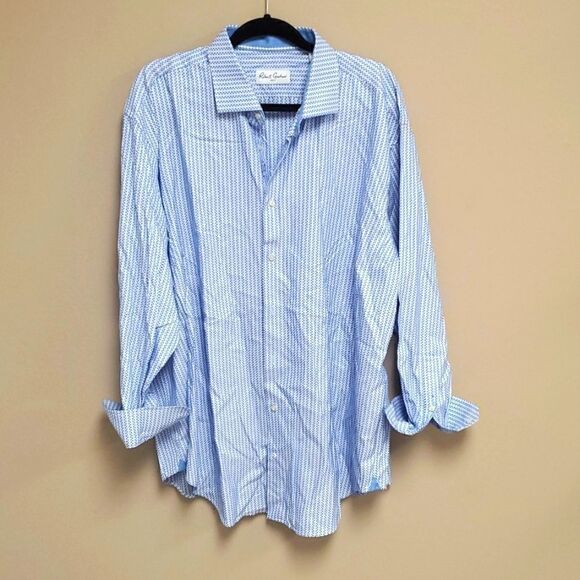 ROBERT GRAHAM Dress Shirt Button Down - Size 46/18  Sleeve- 34/35 - Picture 1 of 9